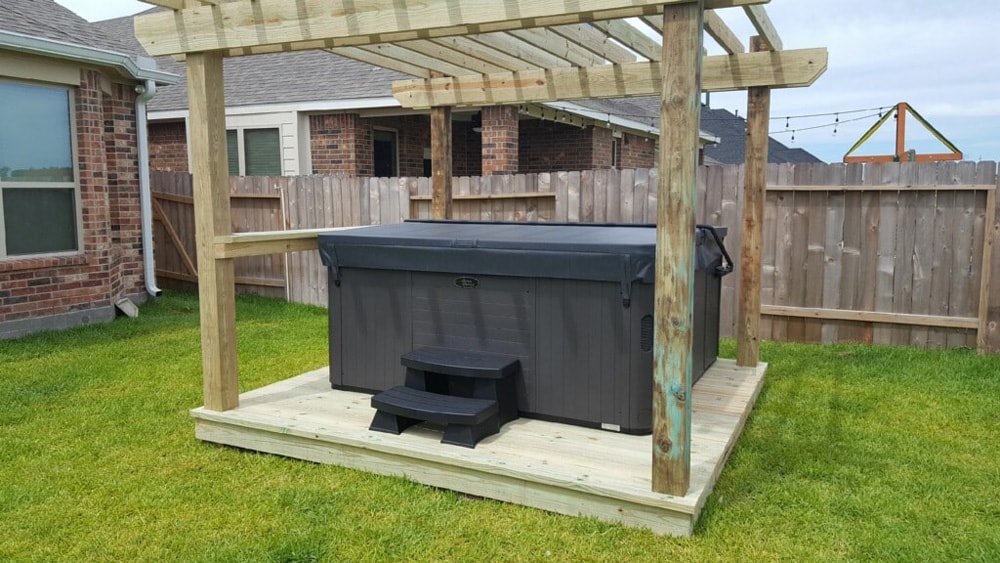 Hot Tub and Custom Pergola